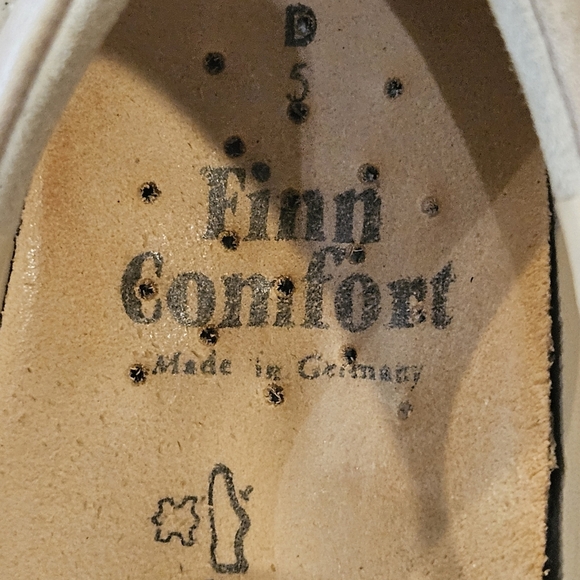 Finn Comfort Shoe Women's SZ 5/7 Beige Lace Up Round Toe Sneaker Oxford - Picture 8 of 9